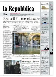 la Repubblica - 31 Ottobre 2018