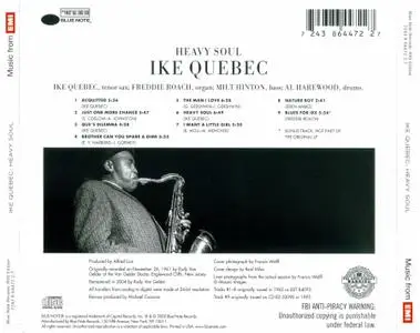 Ike Quebec - Heavy Soul (1961) {Blue Note, RVG 7243 8 64472 2 7 rel 2005}