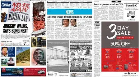 Philippine Daily Inquirer – September 17, 2017