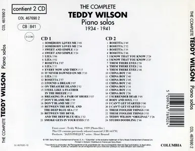 Teddy Wilson - The Complete Piano Solos 1934-1941 (1991) {2CD Set Columbia COL 467690 2}