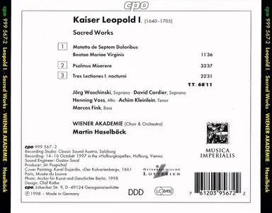 Martin Haselböck, Wiener Akademie - Leopold I: Sacred Works (1998)