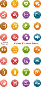 Vectors - Color Fitness Icons