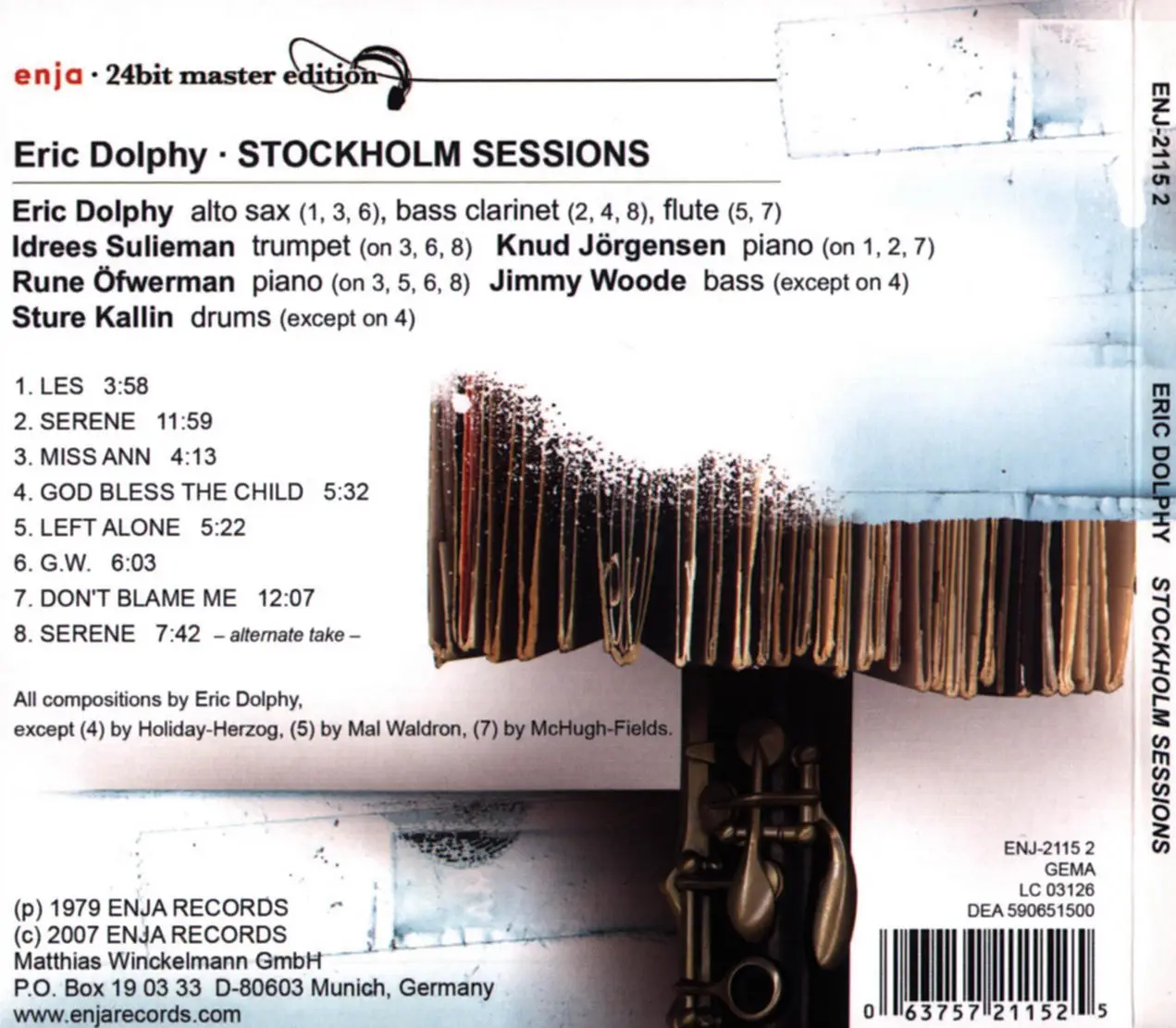 Eric Dolphy - Stockholm Sessions (1961) {Enja Records ENJ-21152 rel 2007}