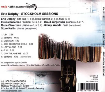 Eric Dolphy - Stockholm Sessions (1961) {Enja Records ENJ-21152 rel 2007}
