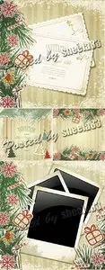 Vintage Christmas Backgrounds Vector 2
