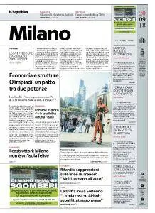 la Repubblica Milano - 20 Settembre 2018