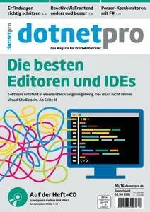 dotnetpro Germany No 10 – Oktober 2016