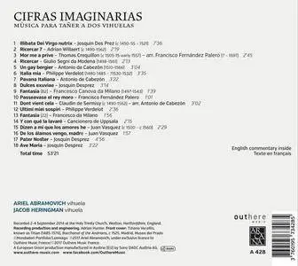 Cifras imaginarias: Música para tañer a dos vihuelas - Jacob Heringman & Ariel Abramovich (2017) {Arcana Digital Download}