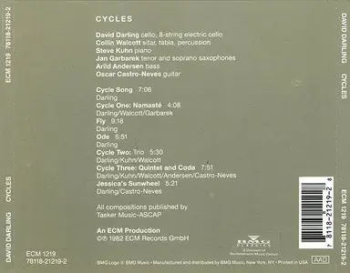 David Darling - Cycles (1982) {ECM 1219}