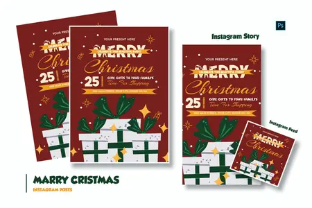 Gifting Christmas Day Flyer Template