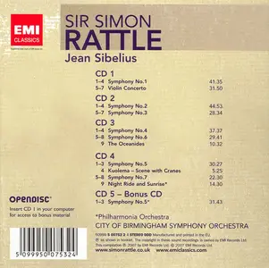 Simon Rattle - Sibelius: Symphonies Nos. 1-7 (5CD) (2007)