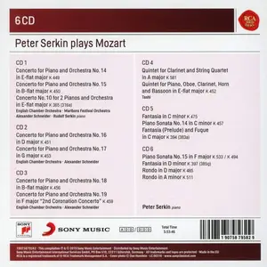 Peter Serkin plays Mozart: Piano Concertos Nos. 10 & 14-19; Sonatas; Quintets; Fantasias; Rondos [6CDs] (2019)