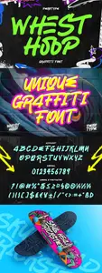 Whest Hoop - Graffiti Font 8VNRMTC