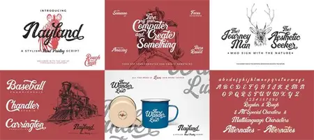 Nayland - Stylish Hand Painting Script Font