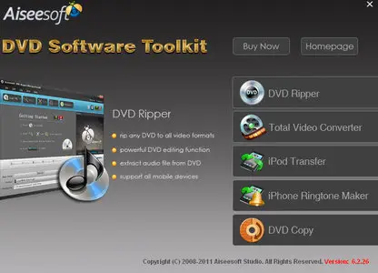 Aiseesoft DVD Software ToolKit 6.2.26