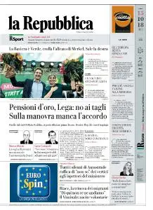 la Repubblica - 15 Ottobre 2018