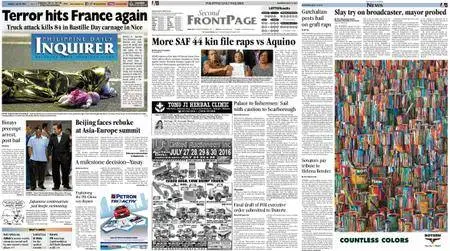 Philippine Daily Inquirer – July 16, 2016