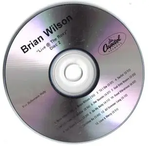 Brian Wilson - Live At The Roxy (2001) {2CD PROMO, Capitol Records}