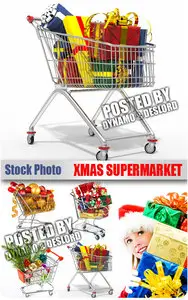 Xmas supermarket - UHQ Stock Photo