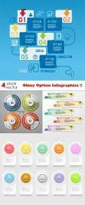 Vectors - Shiny Option Infographics 7