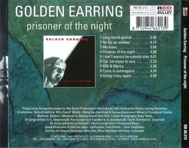 Golden Earring - Prisoner Of The Night (1980) {2001, Reissue}