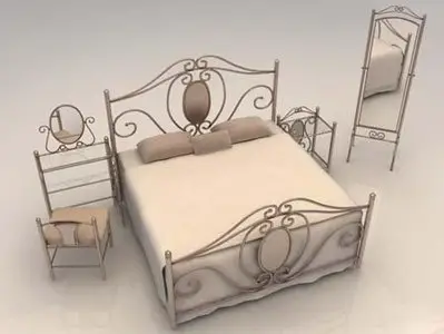Modern Bedroom Furniture - 3D Max 2008 Model