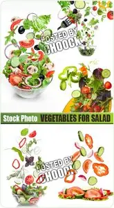Vegetables for salad - Stock Photo