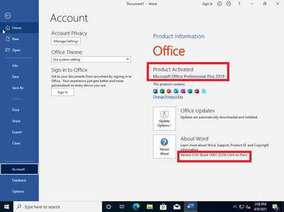 Windows 10 Pro 20H2 10.0.19042.906 (x86/x64) With Office 2019 Pro Plus Preactivated Multilingual