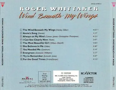 Roger Whittaker - Wind Beneath My Wings (1994) {RCA Victor/BMG Classics}