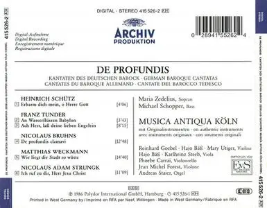 Reinhard Goebel, Musica Antiqua Köln - De Profundis: Schütz, Tunder, Bruhns, Weckmann, Strungk (1986)