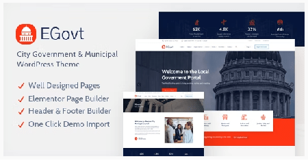 EGovt v1.2.8 - City Government WordPress Theme
