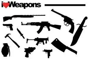 i Love Weapons PhotoShop Shapes