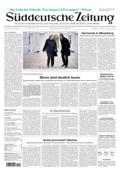 Sueddeutsche Zeitung vom 19.11.2009