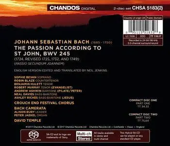 Crouch End Festival Chorus, Bach Camerata & David Temple - J.S. Bach: St. John Passion, BWV 245 (Sung in English) (2017)