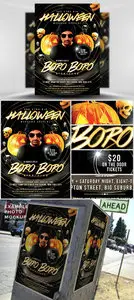Halloween BoroBoro Flyer Template