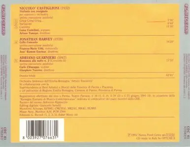Castiglioni - Sinfonia con Rosignolo - Harvey - Concerto for Cello - Guarnieri - Concerto for Violin (1997)