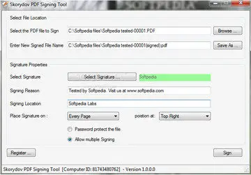 Skorydov PDF Signing Tool v1.0 