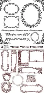 Vectors - Vintage Various Frames Set
