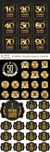 Vectors - Golden Anniversary Labels