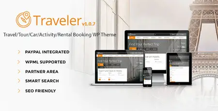 ThemeForest - Traveler v1.0.7 - Travel/Tour/Booking WordPress Theme 