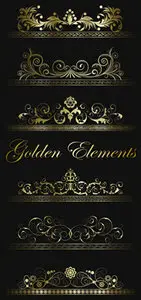 Golden Elements Vector