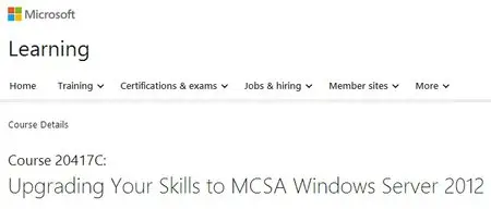 MS Course 20417C - Upgrading Your Skills to MCSA Windows Server 2012