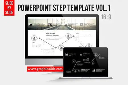 CreativeMarket - Powerpoint Step Template Vol.1