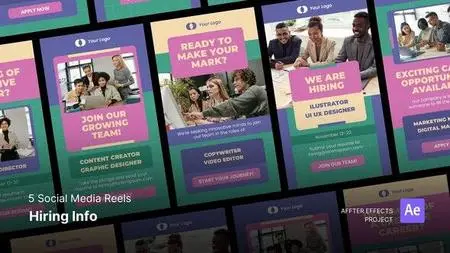 Social Media Reels - Hiring Info After Effects Template 50892561