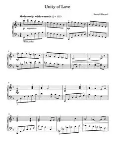 Unity Of Love - Johann Sebastian Bach, Randall Hartsell (Piano Solo)