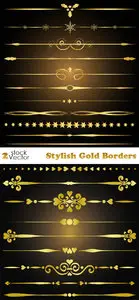 Vectors - Stylish Gold Borders