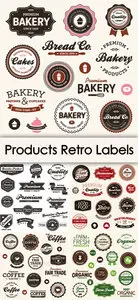 Products Retro Labels Vector