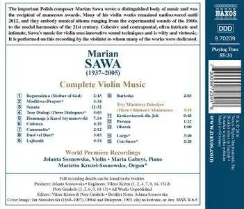 Jolanta Sosnowska, Maria Gabrys & Marietta Kruzel-Sosnowska - Sawa: Complete Violin Music (2016)