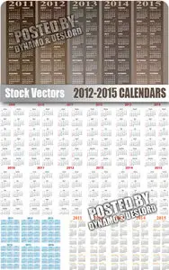 2012-2015 Calendars - Stock Vectors