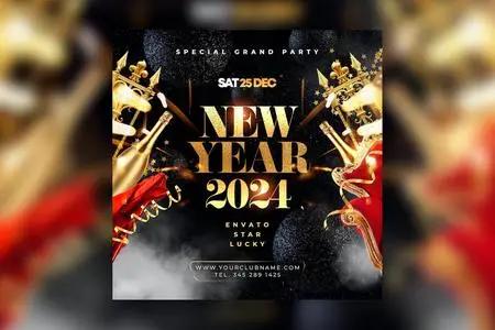 New Year Flyer TEZX8NA